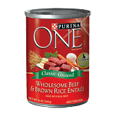 Purina One Dog Food Wholesome Beef & Brown Rice Entree 13 Oz Full-Size Picture